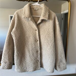 Cream Sherpa Jacket S